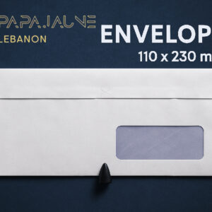 envelope w/f 80gm gsm 110x230mm peel and seal 25 pcs/pack (white)